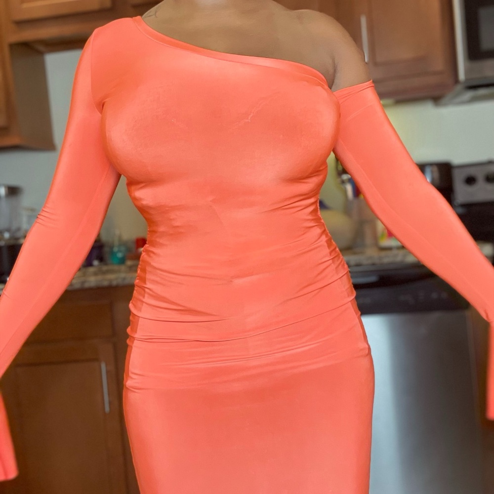 Fashion Nova Orange Dress
